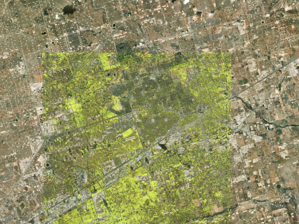 Surface change candidates over the Permian Basin.