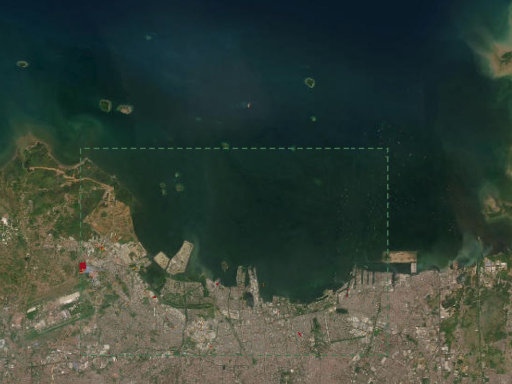 Recurring thermal anomalies along the Jakarta coastline.